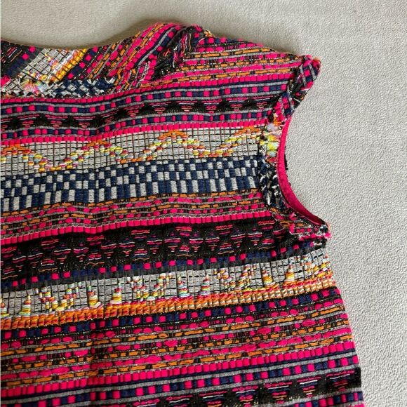 Trina Turk Cap-Sleeve Tweed Box Top Size S women’s - Picture 13 of 16